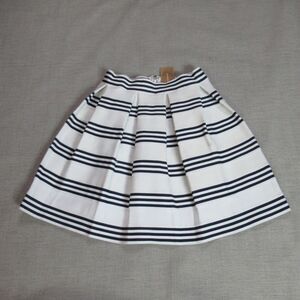 AINA BE Skirt Womensz S Blue White Striped A -Line Structured Stiff Coastal NWT